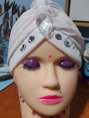 White Jeweled Headwrap - Women Accessories